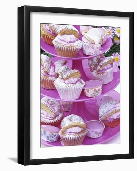 Butterfly Buns on Tiered Stand (UK)-Linda Burgess-Framed Photographic Print