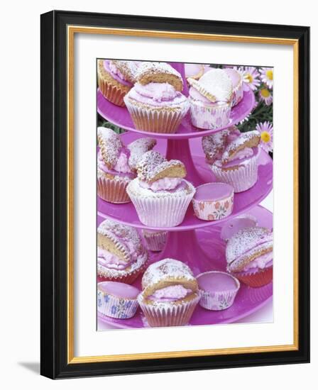 Butterfly Buns on Tiered Stand (UK)-Linda Burgess-Framed Photographic Print