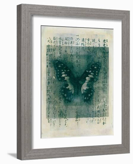 Butterfly Calligraphy I-Elena Ray-Framed Art Print