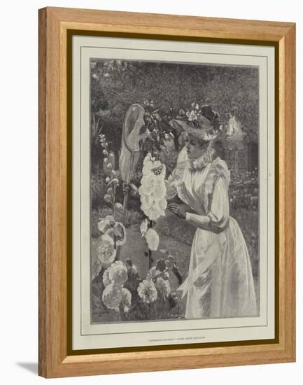 Butterfly-Catching-Pierre Andre Brouillet-Framed Premier Image Canvas