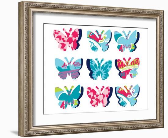 Butterfly Collage-null-Framed Giclee Print