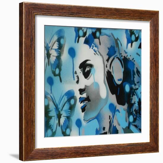 Butterfly Dreams-Abstract Graffiti-Framed Giclee Print