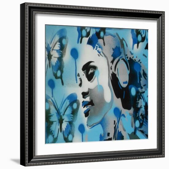 Butterfly Dreams-Abstract Graffiti-Framed Giclee Print