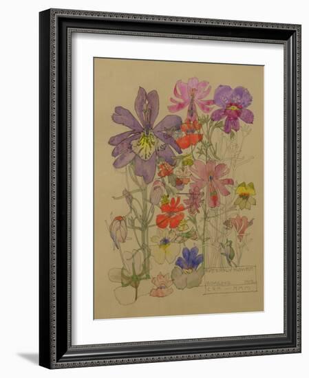 Butterfly Flower, Bowling, 1912-Charles Rennie Mackintosh-Framed Giclee Print