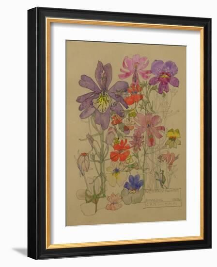 Butterfly Flower, Bowling, 1912-Charles Rennie Mackintosh-Framed Giclee Print