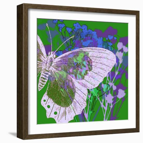 Butterfly Frenzey-Ricki Mountain-Framed Art Print