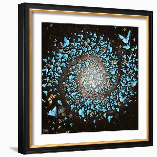 Butterfly Galaxy-Paula Belle Flores-Framed Art Print