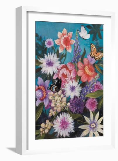 Butterfly Garden Delight-Julia Purinton-Framed Art Print