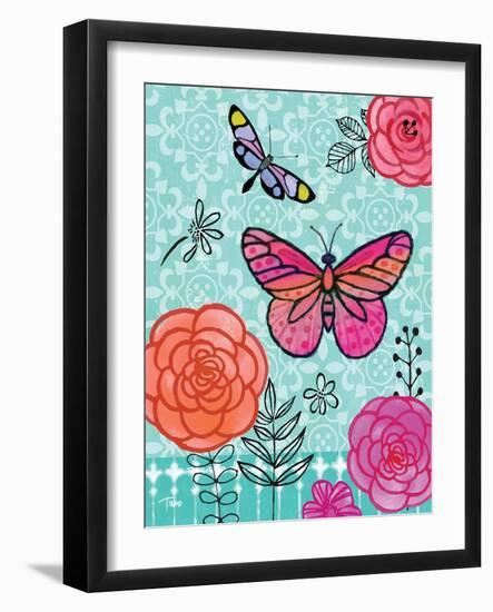 Butterfly Garden I-Teresa Woo-Framed Art Print