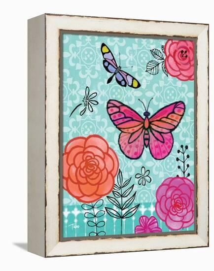 Butterfly Garden I-Teresa Woo-Framed Stretched Canvas