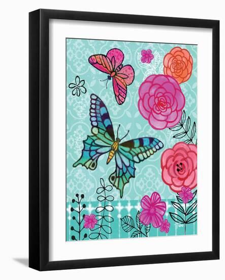 Butterfly Garden II-Teresa Woo-Framed Art Print