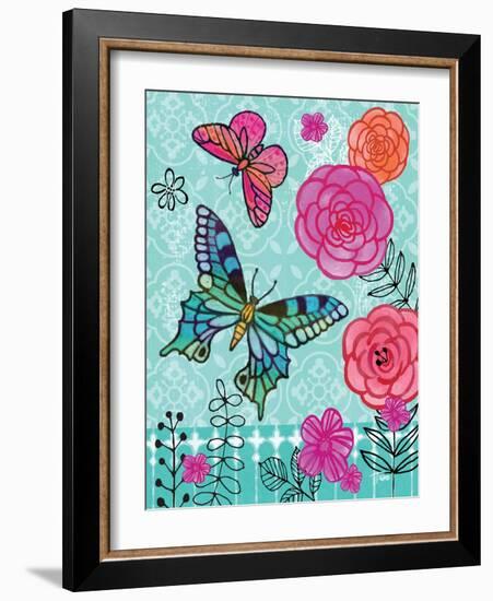 Butterfly Garden II-Teresa Woo-Framed Art Print