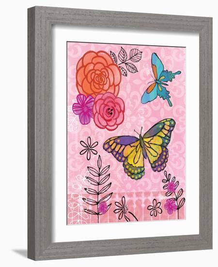 Butterfly Garden III-Teresa Woo-Framed Art Print