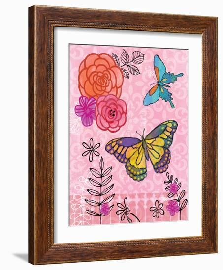 Butterfly Garden III-Teresa Woo-Framed Art Print