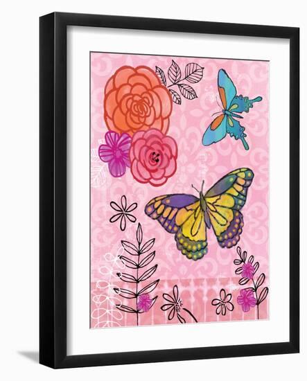 Butterfly Garden III-Teresa Woo-Framed Art Print