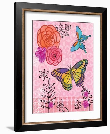 Butterfly Garden III-Teresa Woo-Framed Art Print