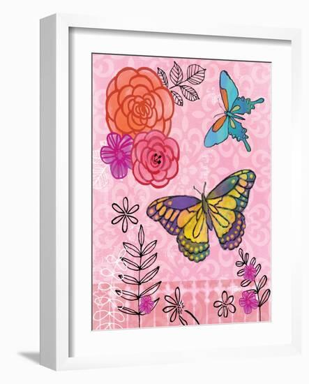 Butterfly Garden III-Teresa Woo-Framed Art Print