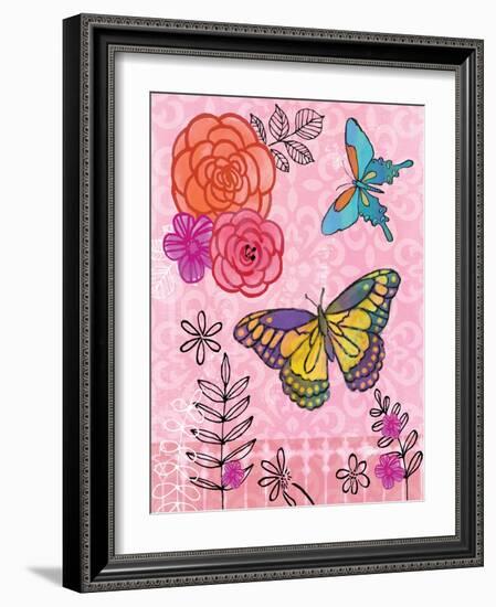 Butterfly Garden III-Teresa Woo-Framed Art Print