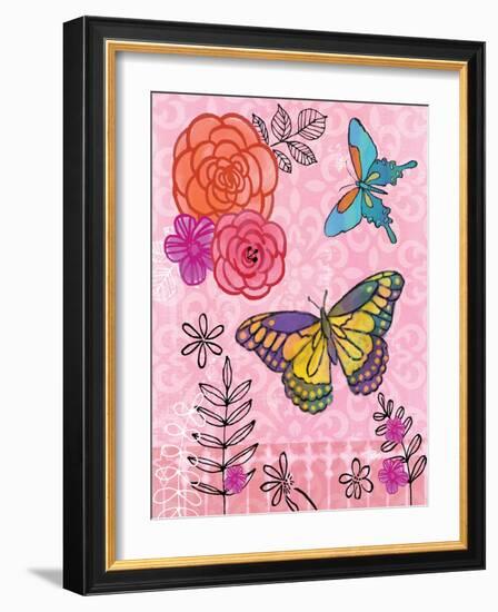 Butterfly Garden III-Teresa Woo-Framed Art Print