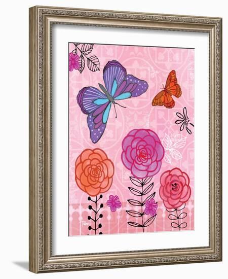 Butterfly Garden IV-Teresa Woo-Framed Art Print