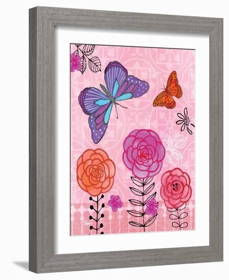 Butterfly Garden IV-Teresa Woo-Framed Art Print