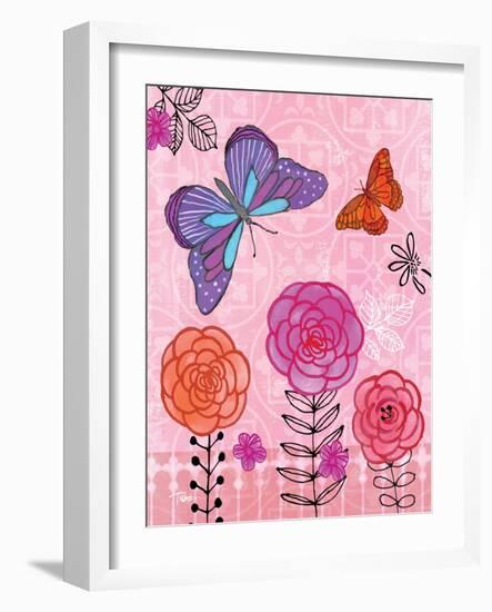 Butterfly Garden IV-Teresa Woo-Framed Art Print