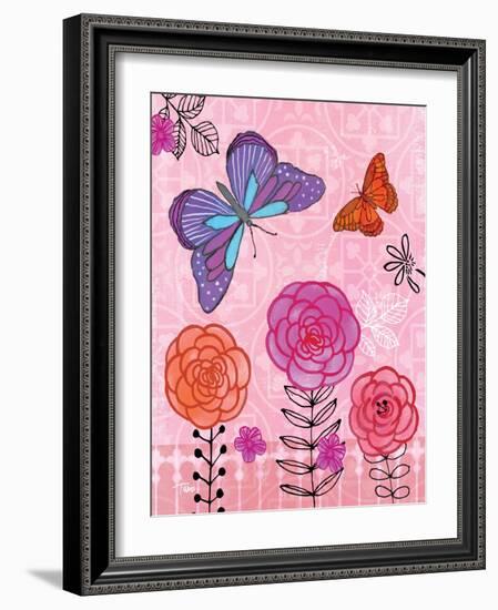 Butterfly Garden IV-Teresa Woo-Framed Art Print