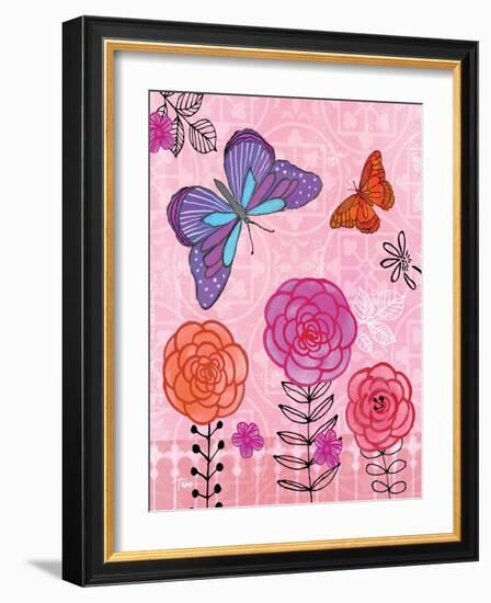 Butterfly Garden IV-Teresa Woo-Framed Art Print