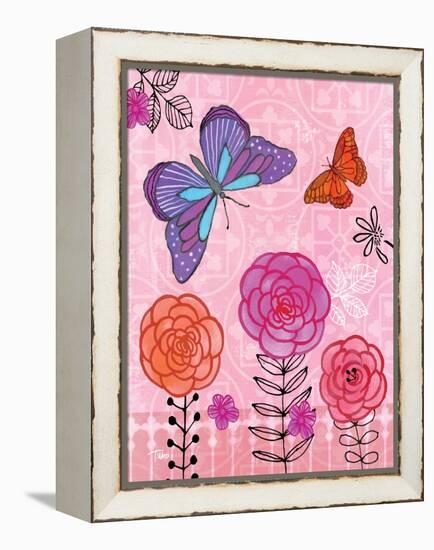 Butterfly Garden IV-Teresa Woo-Framed Stretched Canvas