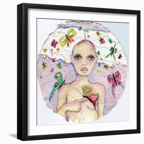 Butterfly Girl-Wyanne-Framed Giclee Print