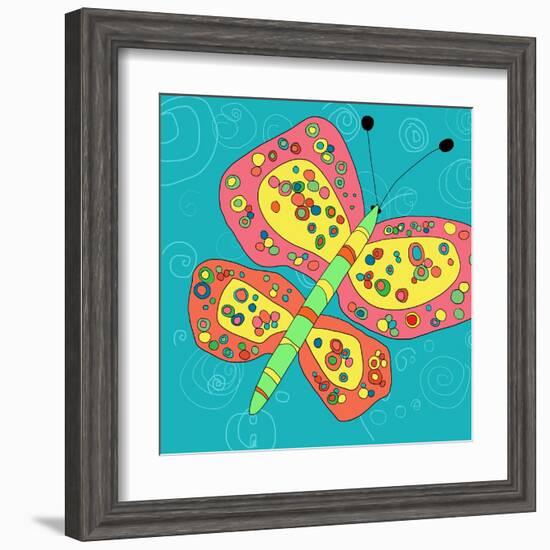 Butterfly Groove 2-Jan Weiss-Framed Art Print