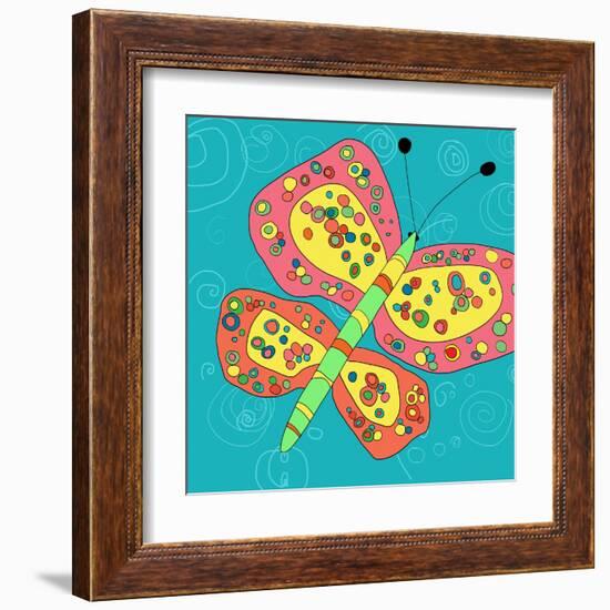 Butterfly Groove 2-Jan Weiss-Framed Art Print