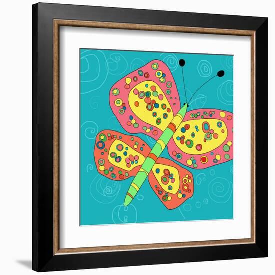 Butterfly Groove 2-Jan Weiss-Framed Art Print