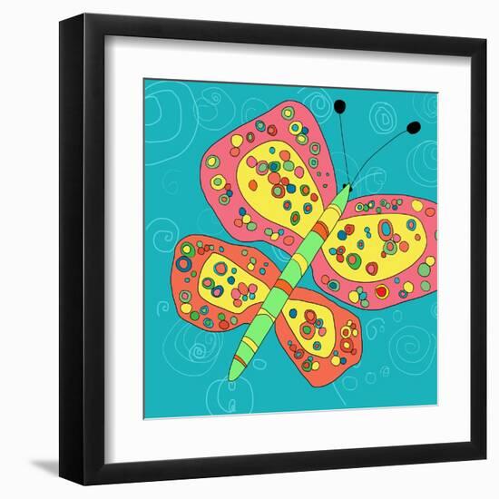 Butterfly Groove 2-Jan Weiss-Framed Art Print