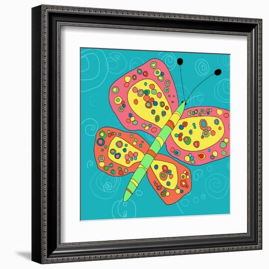 Butterfly Groove 2-Jan Weiss-Framed Art Print