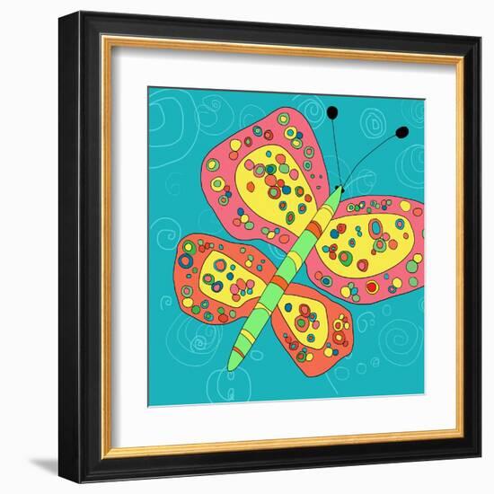 Butterfly Groove 2-Jan Weiss-Framed Art Print