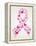 Butterfly in Breast Cancer Awareness Ribbon-cienpies-Framed Stretched Canvas