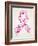 Butterfly in Breast Cancer Awareness Ribbon-cienpies-Framed Art Print