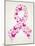 Butterfly in Breast Cancer Awareness Ribbon-cienpies-Mounted Art Print