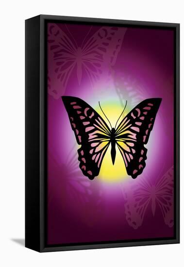 Butterfly in Purple Shadow-Ikuko Kowada-Framed Premier Image Canvas