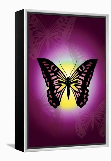 Butterfly in Purple Shadow-Ikuko Kowada-Framed Premier Image Canvas