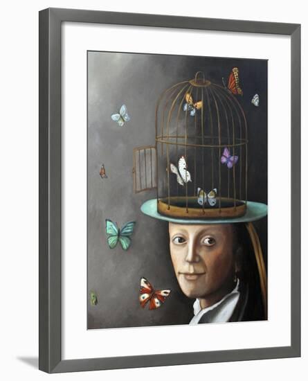 Butterfly Keeper 1-Leah Saulnier-Framed Giclee Print