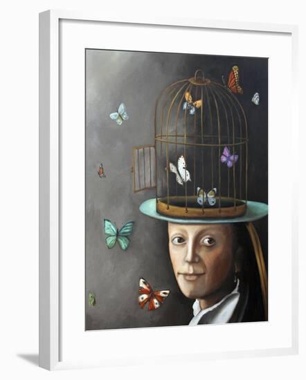 Butterfly Keeper 1-Leah Saulnier-Framed Giclee Print