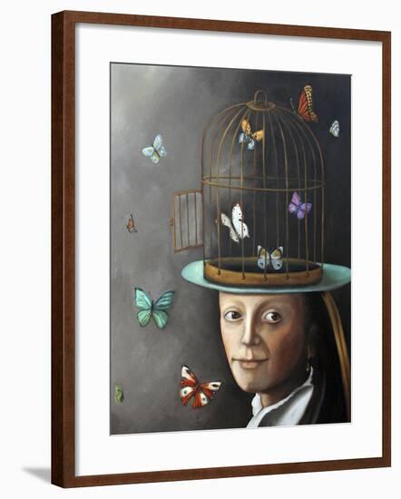 Butterfly Keeper 1-Leah Saulnier-Framed Giclee Print