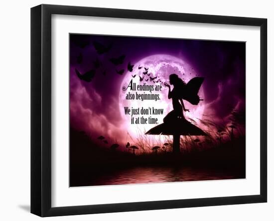 Butterfly Keeper All Endings Are Also Beginnings-Julie Fain-Framed Art Print