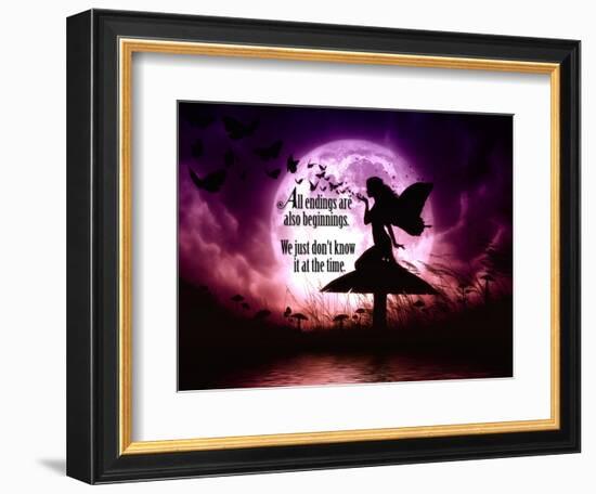 Butterfly Keeper All Endings Are Also Beginnings-Julie Fain-Framed Art Print