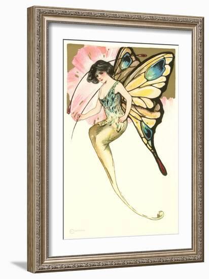 Butterfly Lady, Art Nouveau-null-Framed Art Print