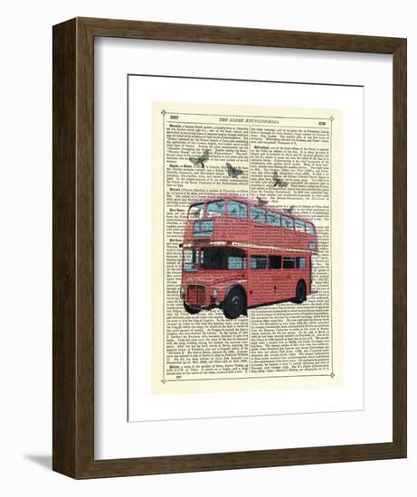 Butterfly London Bus-Marion Mcconaghie-Framed Art Print