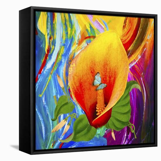 Butterfly Love Flower-Ata Alishahi-Framed Premier Image Canvas