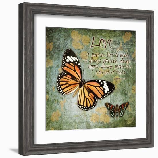 Butterfly Love-Carole Stevens-Framed Art Print